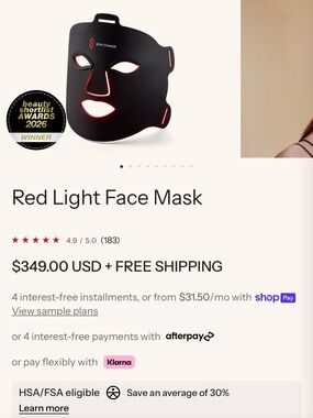 Bon Charge Red Light Face Mask